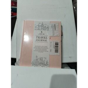 KUNITSA Travel Journal Book Hardcover Linen Cover Pink NEW Adventure
